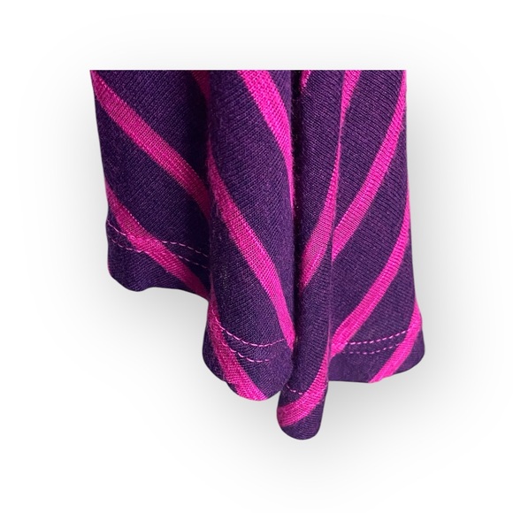 new LF Emma & Sam ᯾ Oversized Stripe Hi Lo Handkerchief Hem Tee ᯾ T Shirt Top XS - Picture 5 of 16